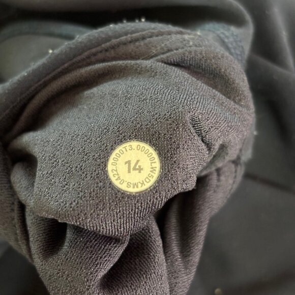 Lululemon True Navy Groove Super High Rise Flared Nulu Only Athletic Pants Sz 14 - Picture 3 of 3